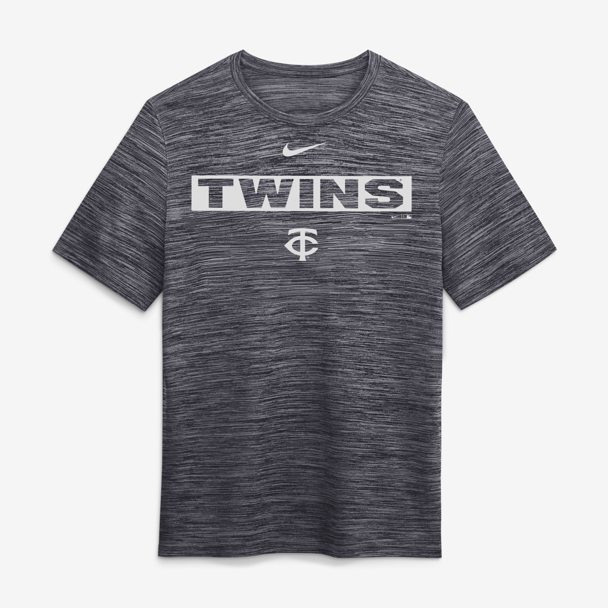 T-shirt Nike Velocity Dri-FIT noir pour homme Minnesota Twins