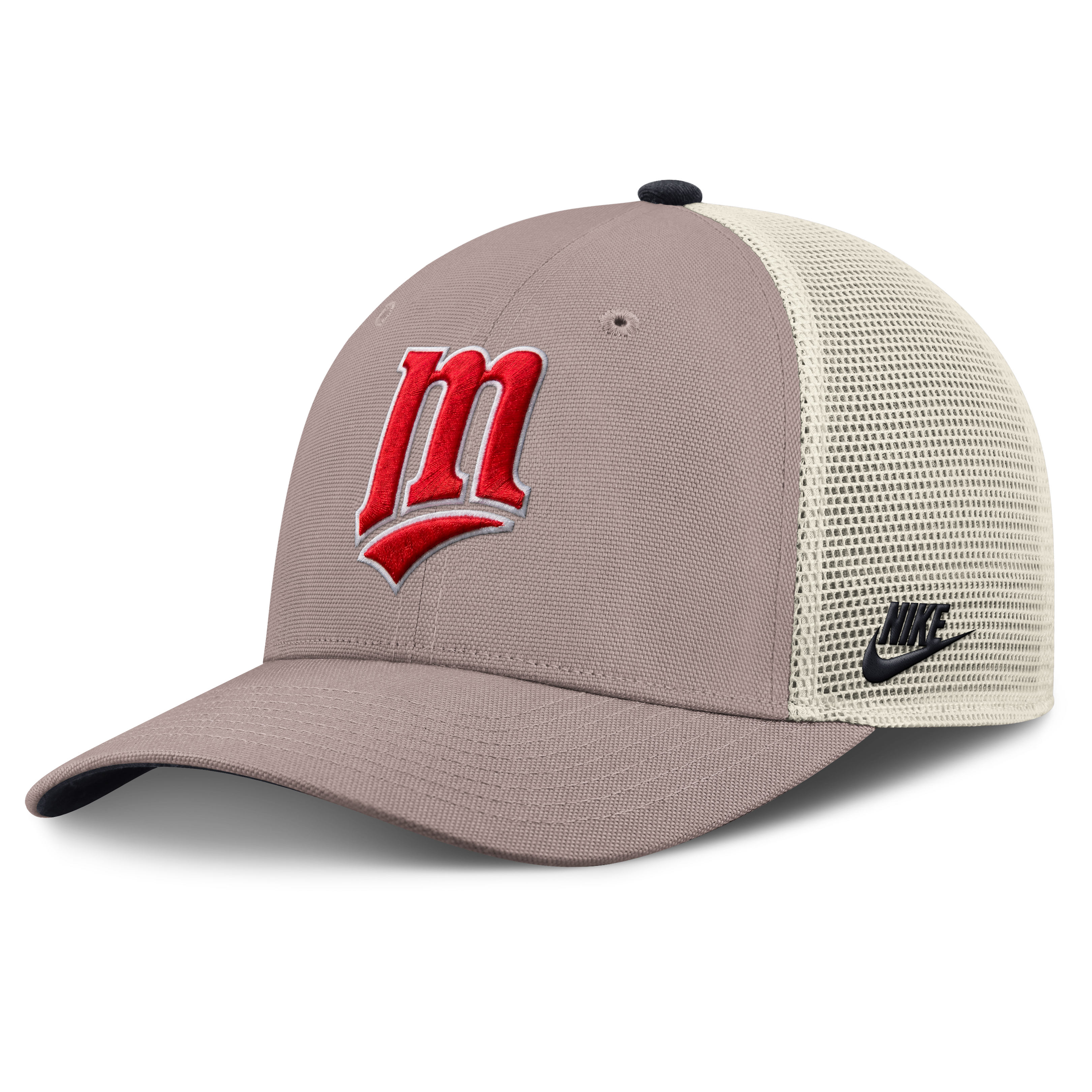 Casquette trucker ajustable Nike kaki Minnesota Twins Cooperstown Rise pour homme