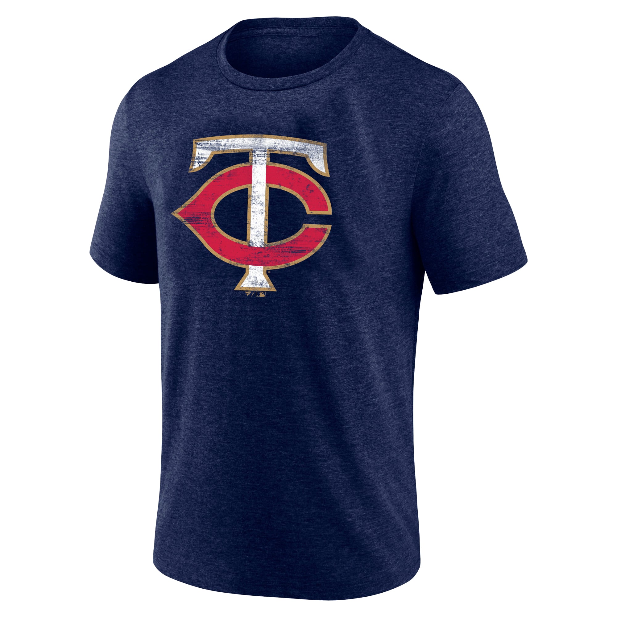 Men's Profile Heather Navy Minnesota Twins Big & Tall Weathered Logo T-Shirt