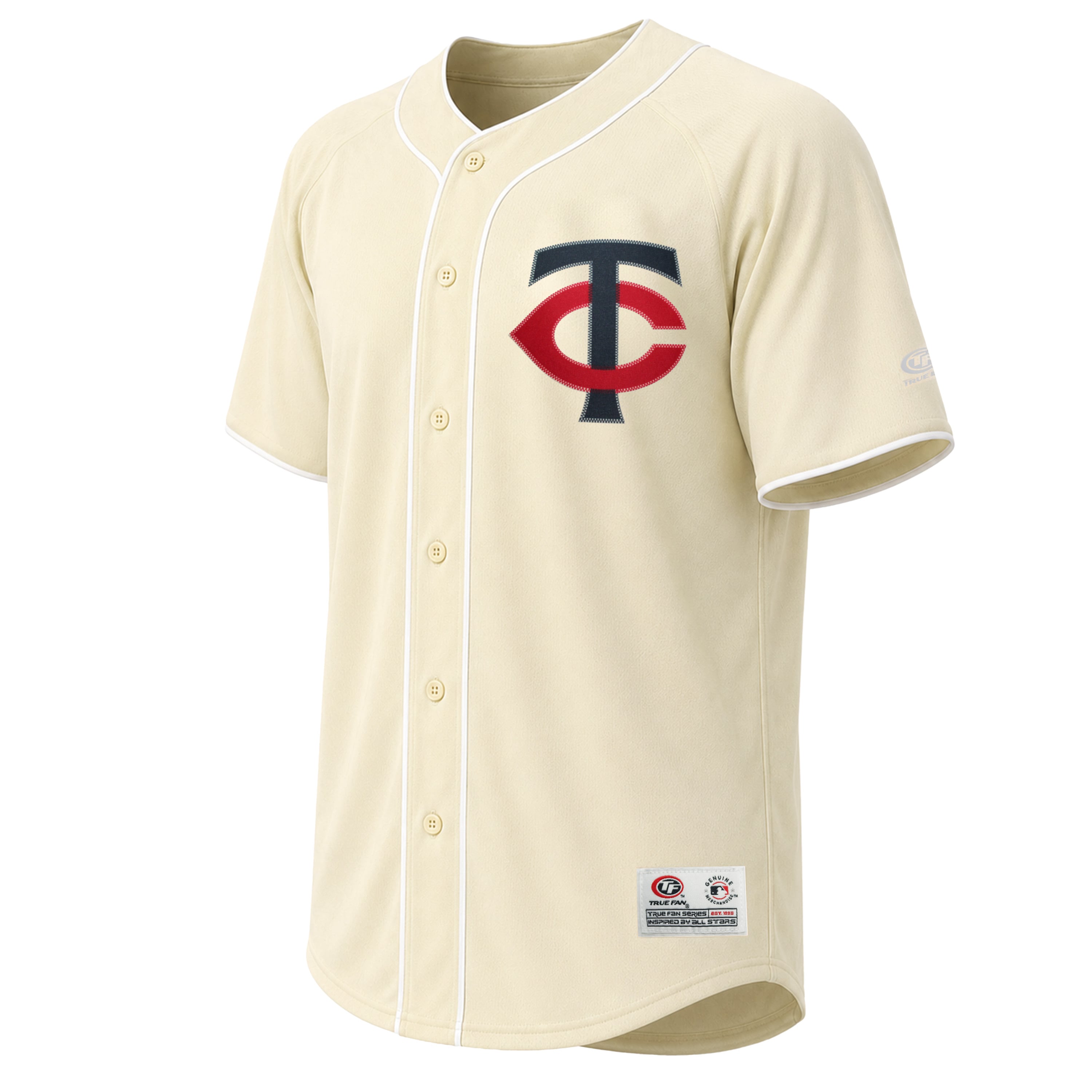 Men's Stitches Cream Minnesota Twins Fashion Jersey