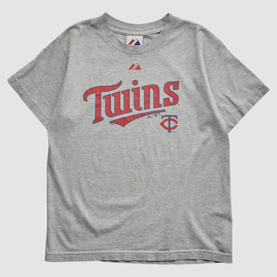 Minnesota Twins Majestic 2009 T-shirt - Heather Gray - Yth L by Fanatics Real Vintage