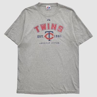 Minnesota Twins Majestic 2010s T-shirt - Heather Gray - M by Fanatics Real Vintage