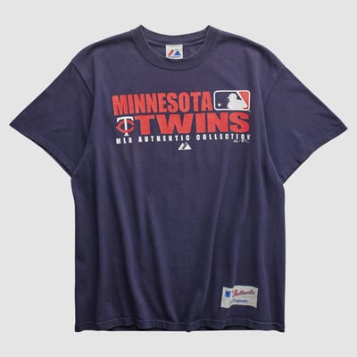 Minnesota Twins Majestic 2010s T-shirt - Navy - M by Fanatics Real Vintage