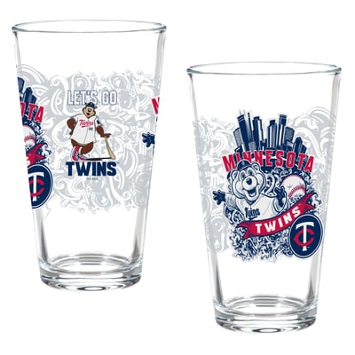 Minnesota Twins Two-Piece 16oz. Hometown Series Pint Glass Set