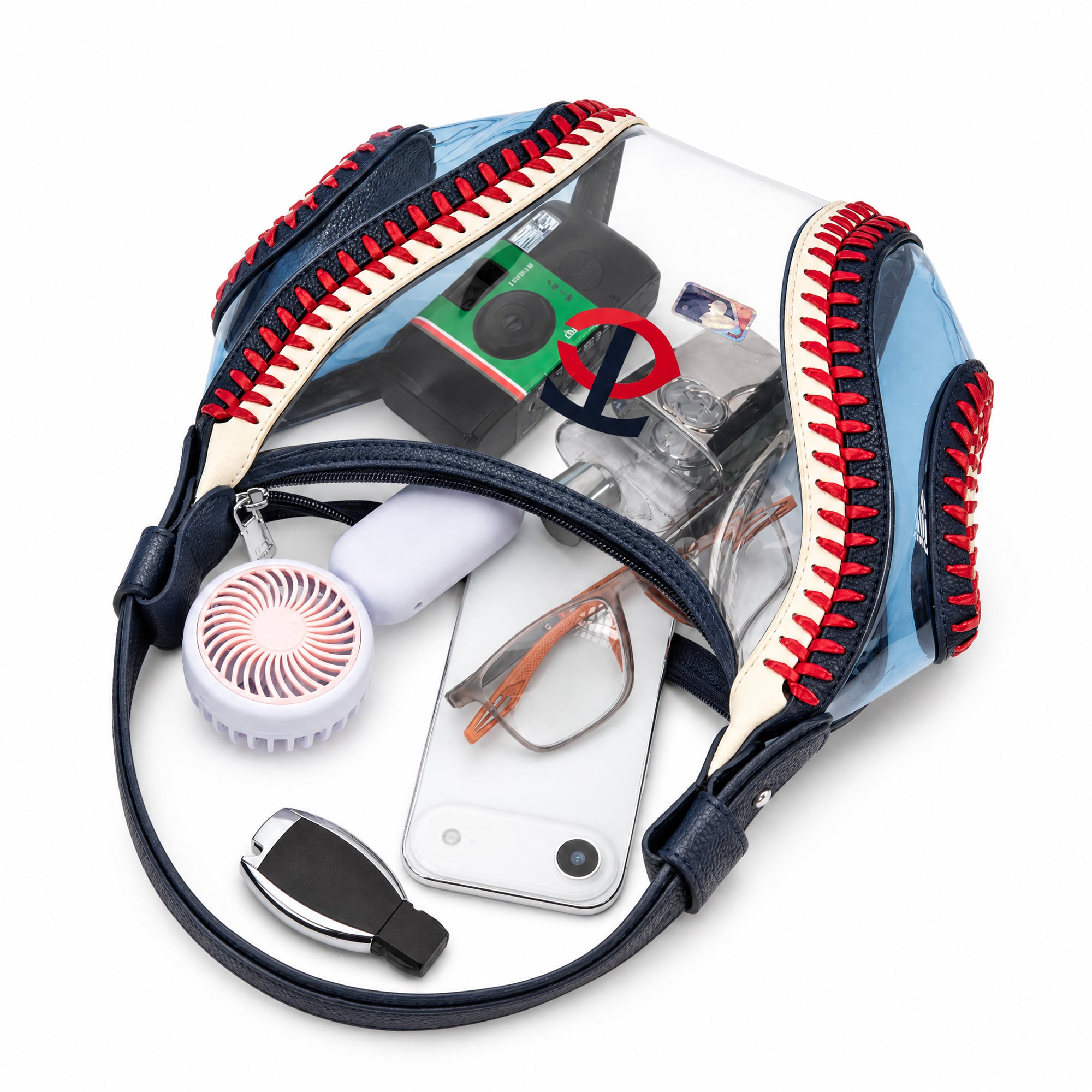 Montana West Minnesota Twins Clear Slouchy Shoulder Bag