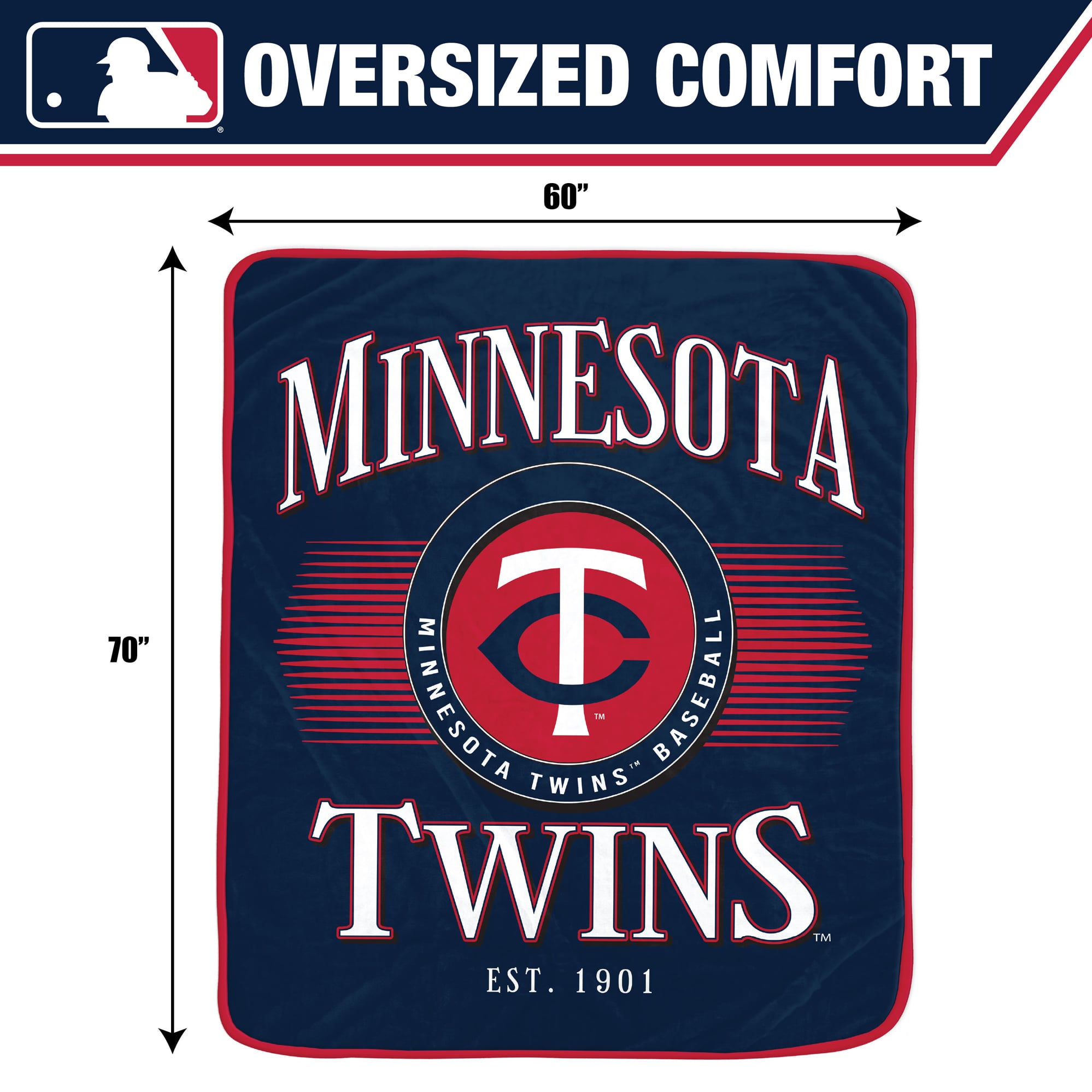 Couverture ultra douce Pegasus Minnesota Twins Spotlight Arch 60" x 70"