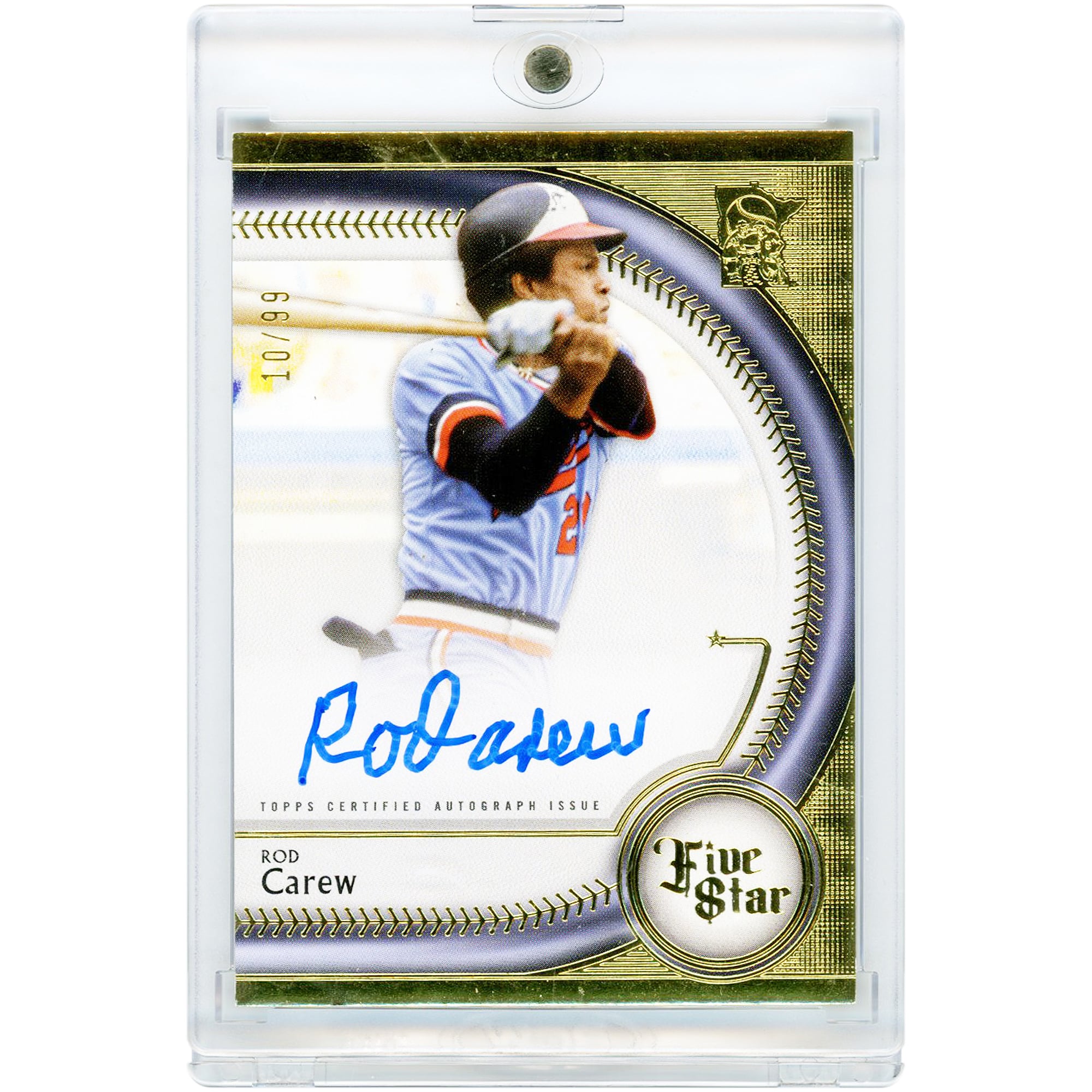 Carte Topps Five Star 2024 autographiée par Rod Carew (Minnesota Twins) #FSA-RCA #10/99
