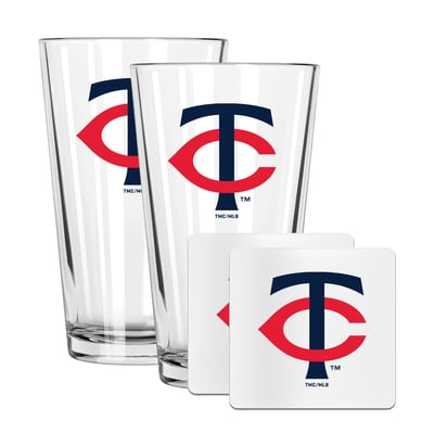 Minnesota Twins The Memory Company 16oz. Pint Glass and Coaster Set