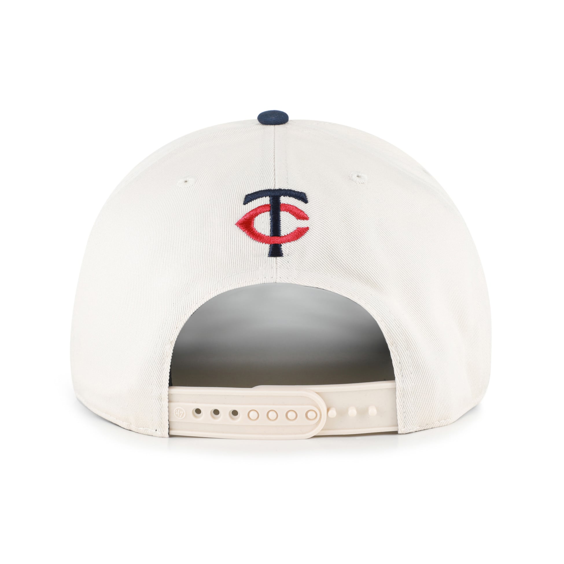 Unisex '47 Natural/Navy Minnesota Twins Rope Script Hitch Adjustable Hat