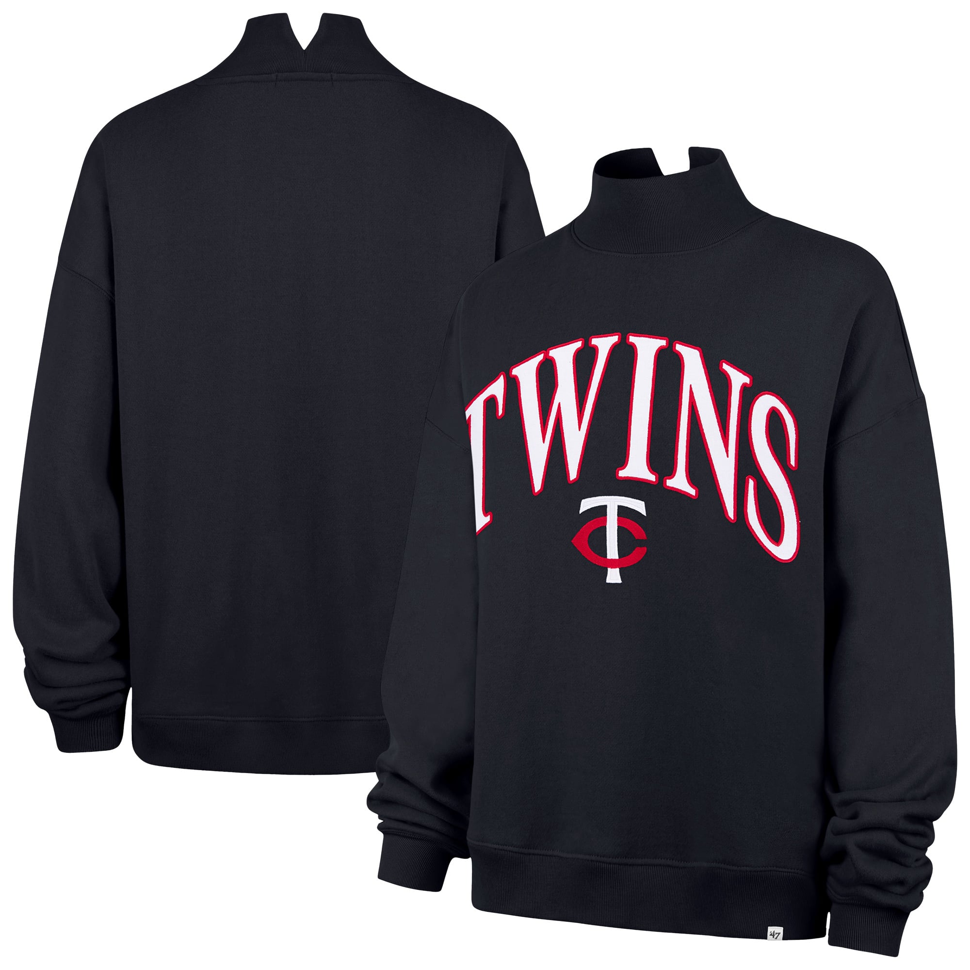 Sweat-shirt à col montant oversize Vantage bleu marine Minnesota Twins pour femme, modèle 47