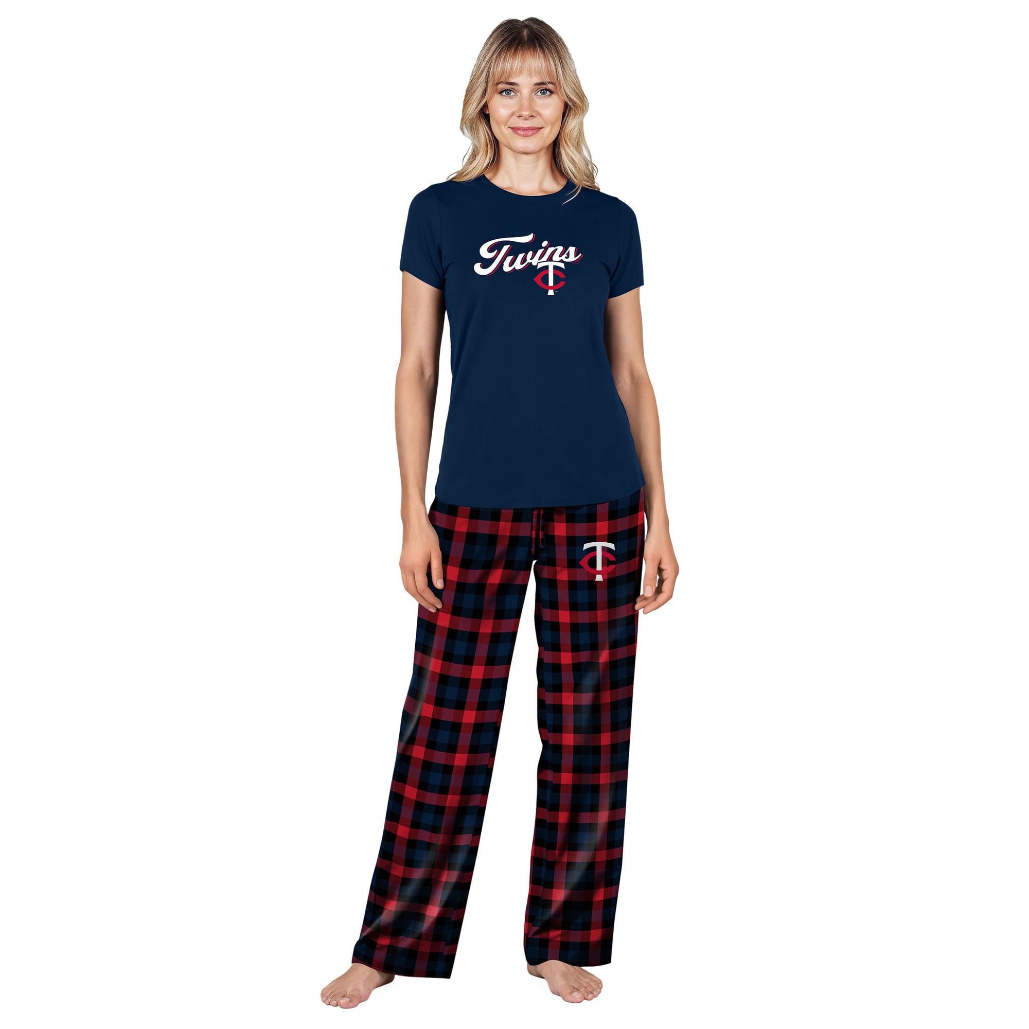Ensemble de nuit Highland bleu marine Minnesota Twins pour femmes Concepts Sport