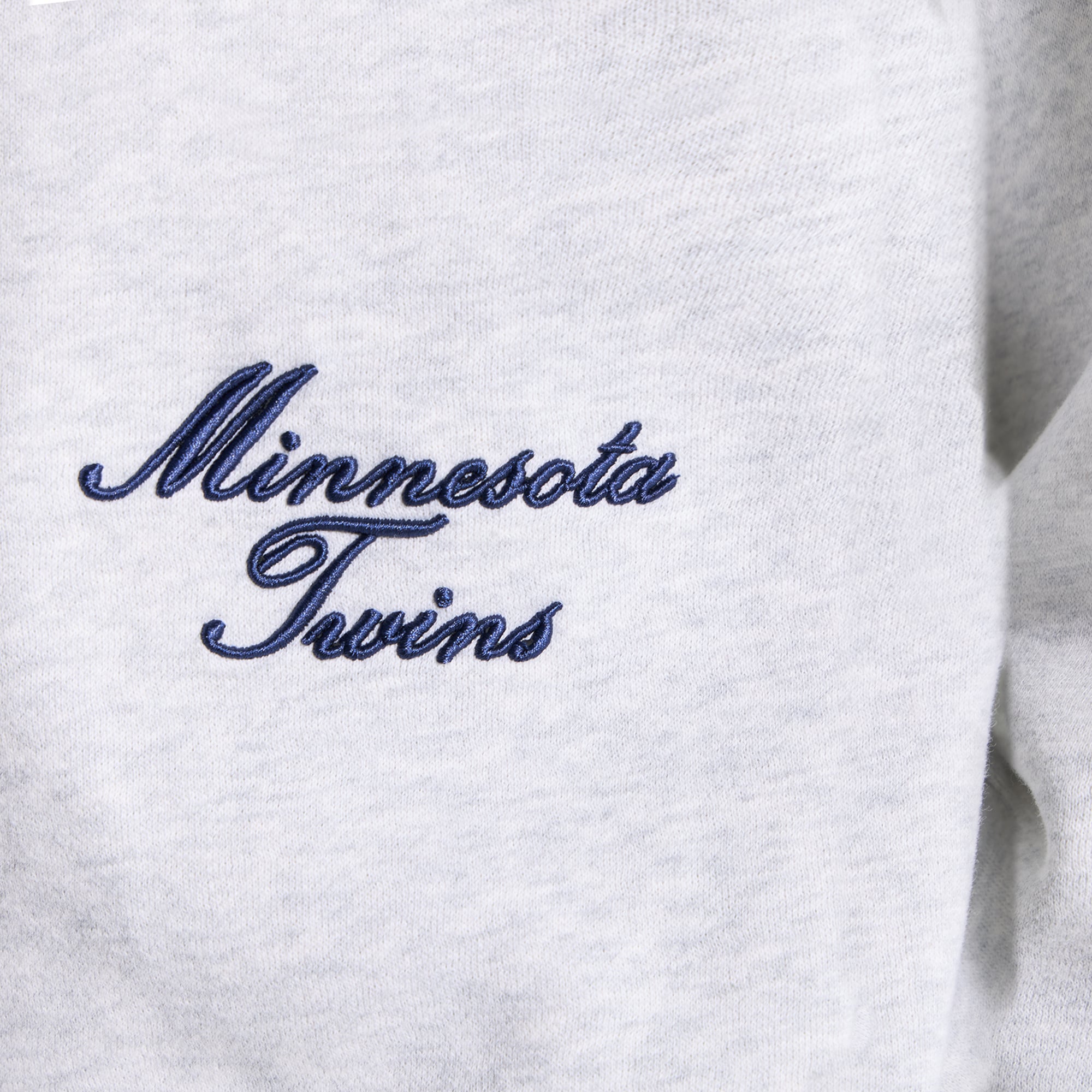 Pull ras du cou surdimensionné Steady State pour femme, couleur gris chiné ultra clair Minnesota Twins