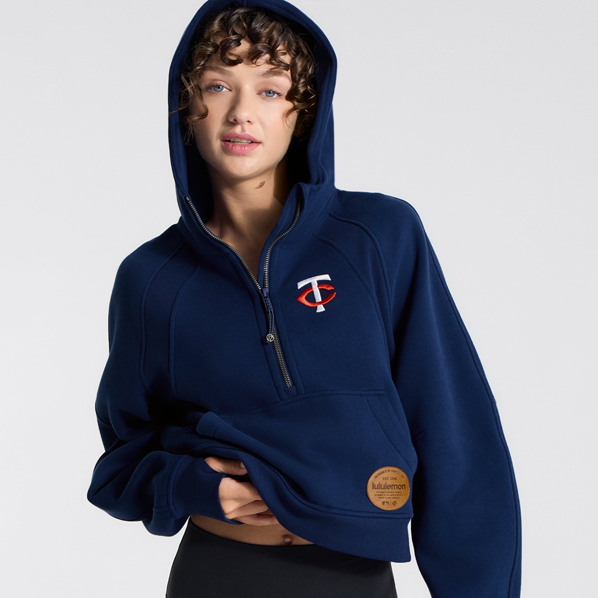 Sweat à capuche zippé oversize Midnight Shadow Minnesota Twins de lululemon pour femme