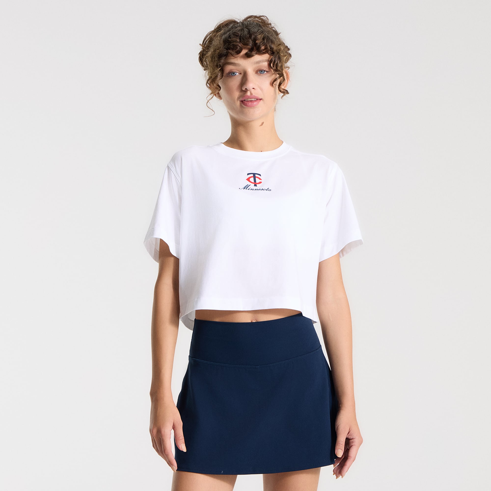 T-shirt court en coton biologique blanc Minnesota Twins All Yours pour femme de lululemon