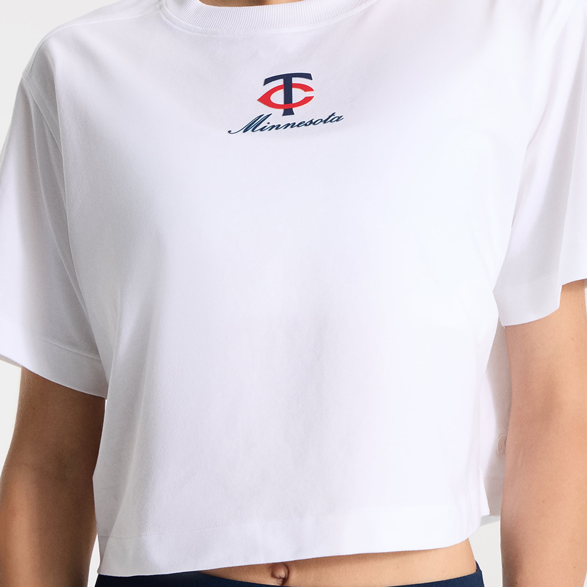 T-shirt court en coton biologique blanc Minnesota Twins All Yours pour femme de lululemon
