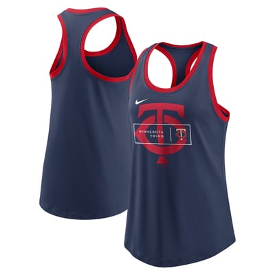 Minnesota Twins Nike Women's X-Ray Racerback Performance Tank Top - Navy