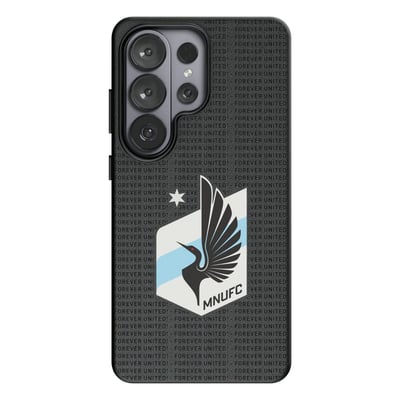  Minnesota United FC Keyscaper Text Backdrop Magnetic Bump Case - Black