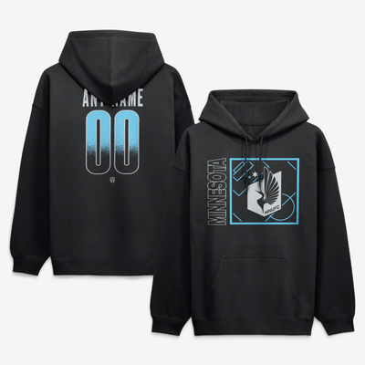Minnesota United FC  Home Field Pop Personalized Name & Number Hoodie - Black
