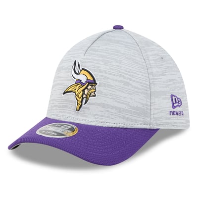 Minnesota Vikings New Era  Tech 39THIRTY A-Frame Stretch Hat - Gray
