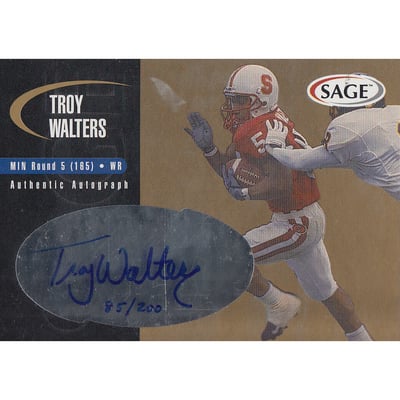 2000 SAGE Autographs Gold #A48 Troy Walters/200