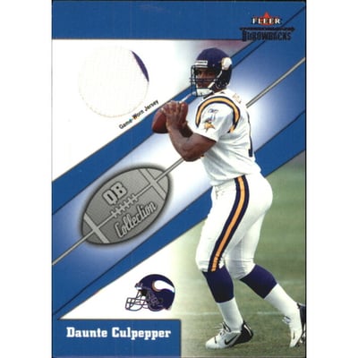 2002 Fleer Throwbacks QB Collection Memorabilia #2 Daunte Culpepper