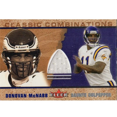 2002 Fleer Tradition Classic Combinations Memorabilia #21 Donovan McNabb JSY/Daunte Culpepper