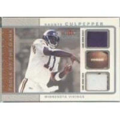 2003 Fleer Genuine Insider Tools of the Game Memorabilia Duals #TGDC Daunte Culpepper