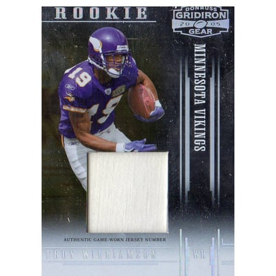 2005 Donruss Gridiron Gear Jerseys Numbers #107 Troy Williamson/100