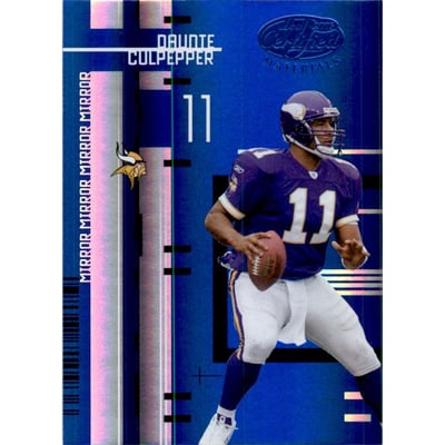 2005 Leaf Certified Materials Mirror Blue #66 Daunte Culpepper