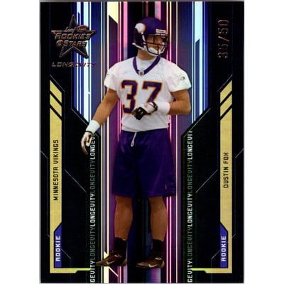 2005 Leaf Rookies and Stars Longevity Black #134 Dustin Fox