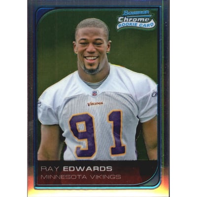 2006 Bowman Chrome Uncirculated Rookies #105 Ray Edwards