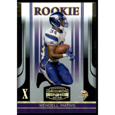 2006 Donruss Gridiron Gear Gold Holofoil X's #198 Wendell Mathis