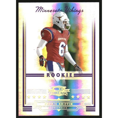 2006 Donruss Threads Gold Holofoil #210 Cedric Griffin