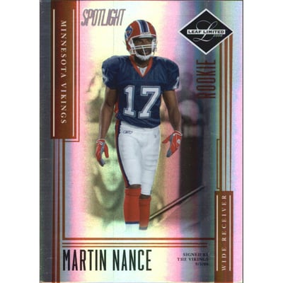 2006 Leaf Limited Bronze Spotlight #223 Martin Nance