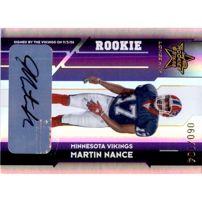 2006 Leaf Rookies and Stars Longevity Target Rookie Autographs #155 Martin Nance/104