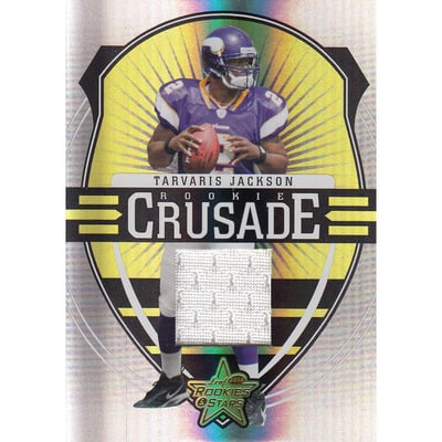 2006 Leaf Rookies and Stars Rookie Crusade Materials #3 Tarvaris Jackson