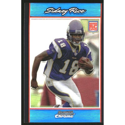 2007 Bowman Chrome Blue Refractors #BC79 Sidney Rice