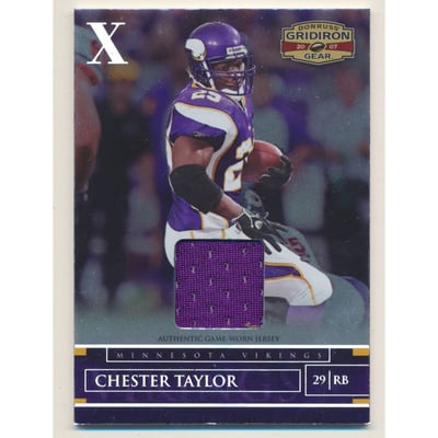 2007 Donruss Gridiron Gear Jerseys X's #24 Chester Taylor/175