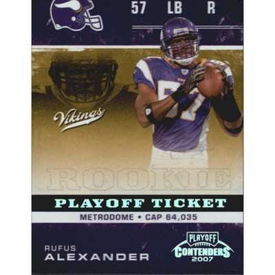 2007 Playoff Contenders Playoff Ticket #215 Rufus Alexander
