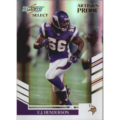 2007 Select Artist's Proof #68 E.J. Henderson