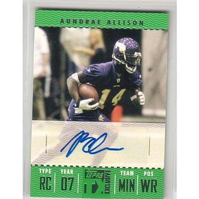 2007 Topps TX Exclusive Rookie Autographs #AA Aundrae Allison G