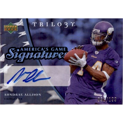 2007 Upper Deck Trilogy America's Game Signatures #AA Aundrae Allison/199