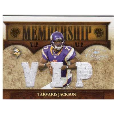 2008 Donruss Classics Membership VIP Jerseys Die Cut #16 Tarvaris Jackson
