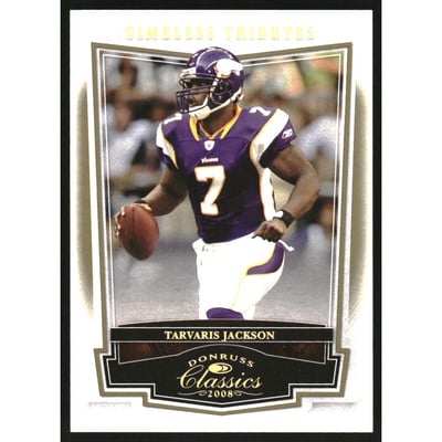 2008 Donruss Classics Timeless Tributes Gold #55 Tarvaris Jackson