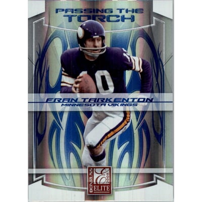 2008 Donruss Elite Passing the Torch Blue #7 Fran Tarkenton/Tarvaris Jackson