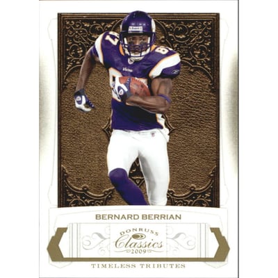 2009 Donruss Classics Timeless Tributes Gold #55 Bernard Berrian