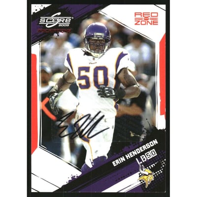 2009 Score Inscriptions Autographs Red Zone #165 Erin Henderson/30