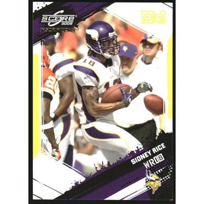 2009 Score Inscriptions Gold Zone #168 Sidney Rice