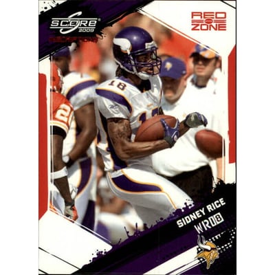 2009 Score Inscriptions Red Zone #168 Sidney Rice