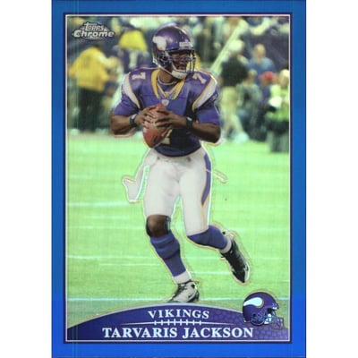 2009 Topps Chrome Blue Refractors #TC50 Tarvaris Jackson